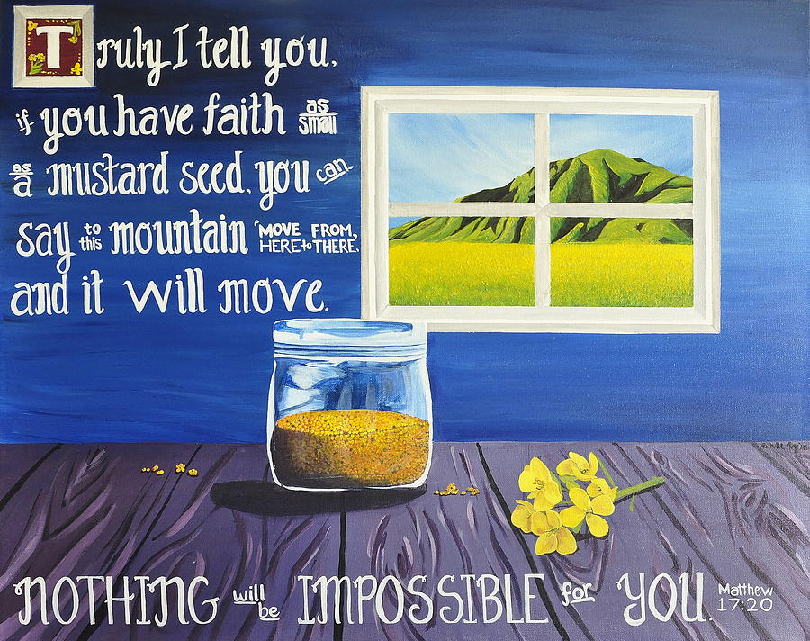 Mustard Seed Painting - Mustard Seed by Rechelle Roy Mustard Seed Painting - Mustard Seed by Rechelle Roy