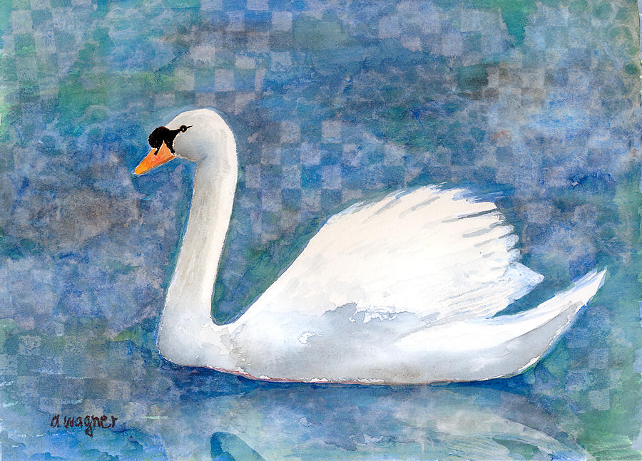Mute Swan Mixed Media by Arline Wagner