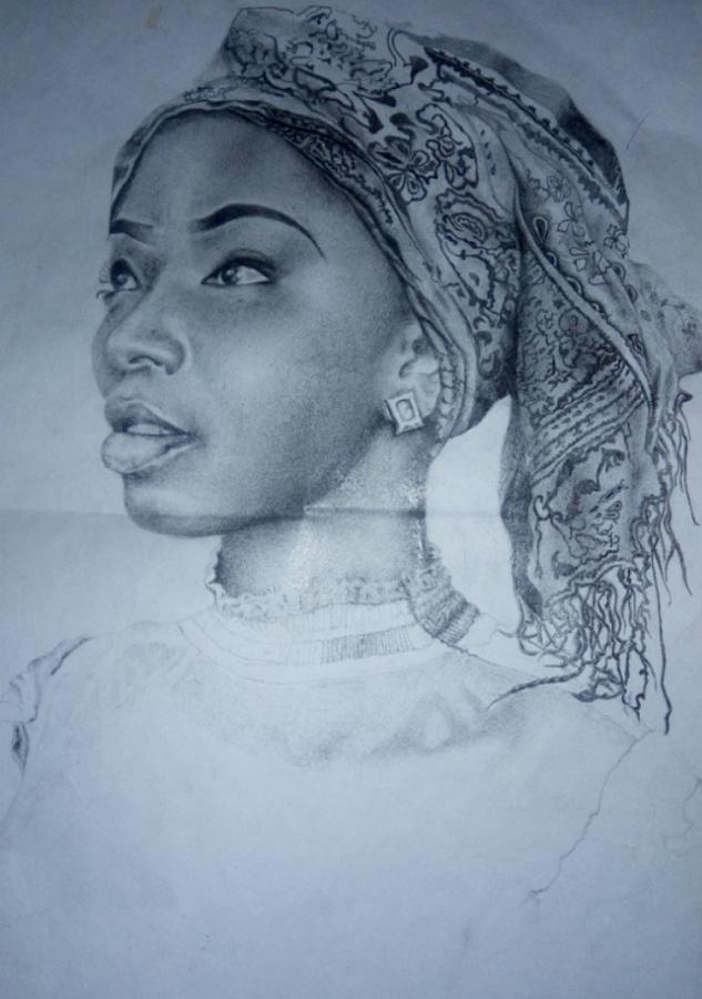 My African women Drawing by Utim David - Fine Art America