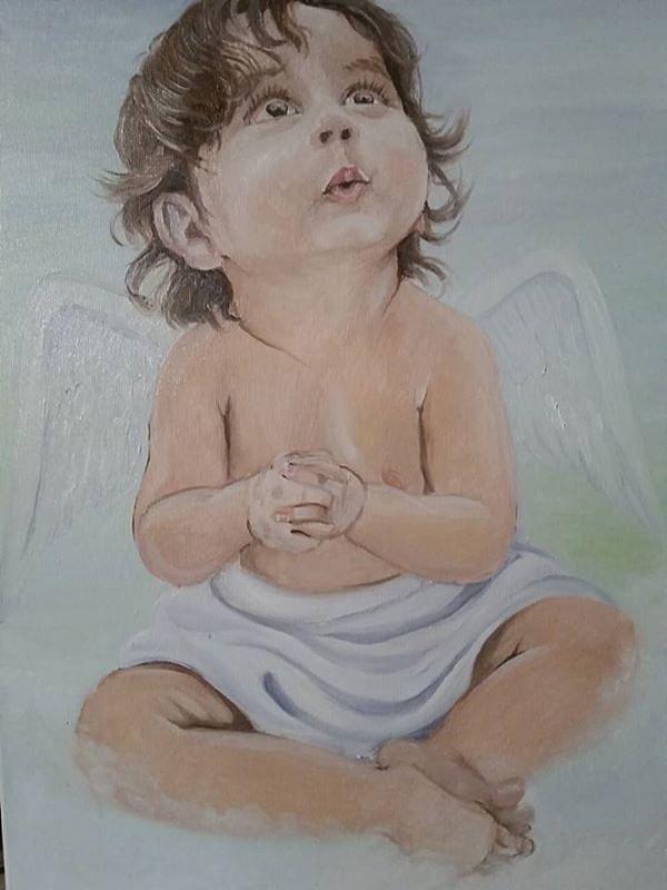 My angel Painting by Haya Alosh