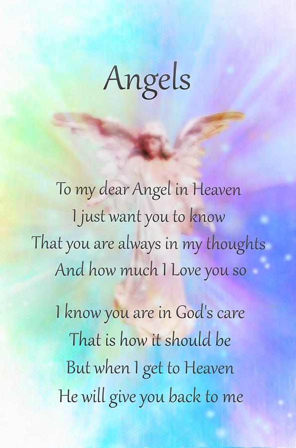 My Angel in Heaven Mixed Media by Melinda Baugh - Pixels