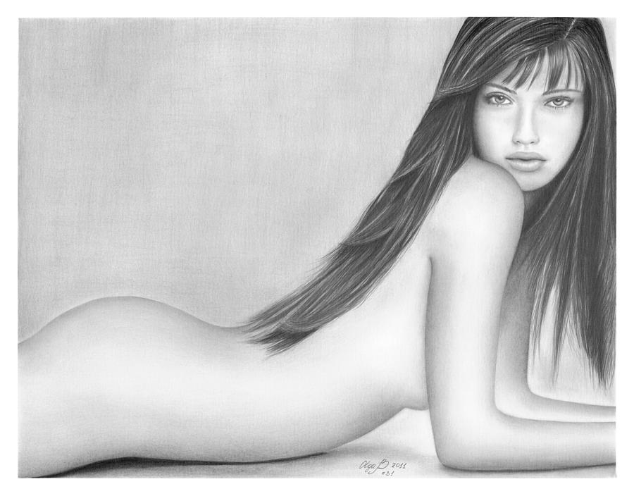 Portraits Drawing - My ART DRAWING Adriana Lima-2 www.olgabell.ca - Olga Be...