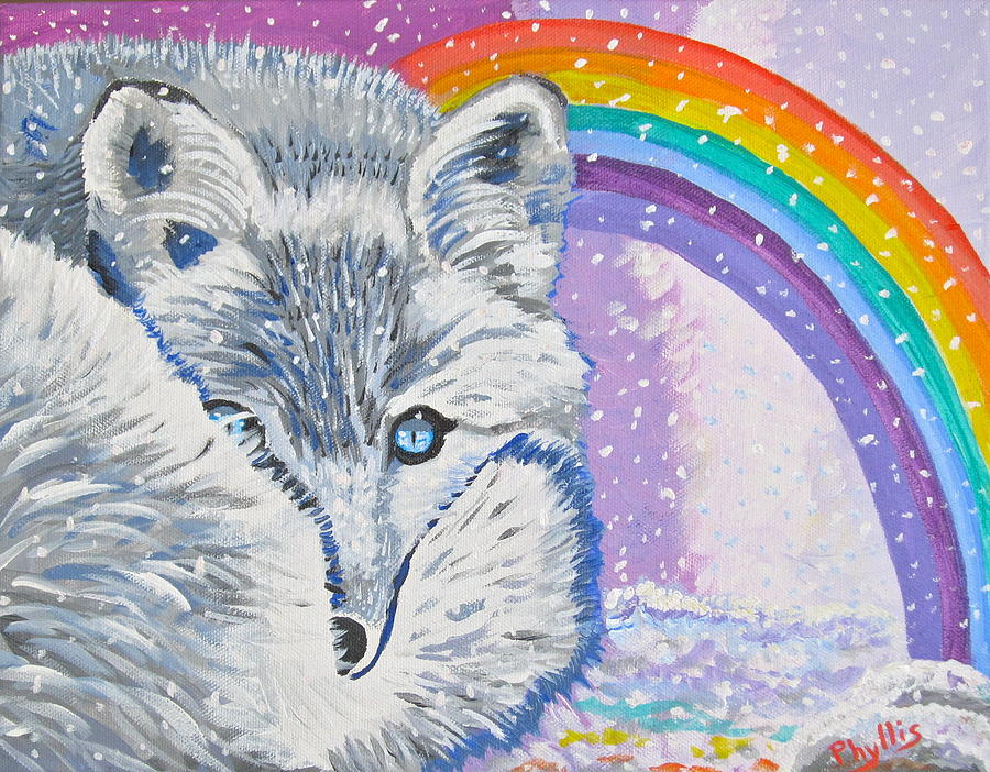 My Artic Fox Painting by Phyllis Kaltenbach