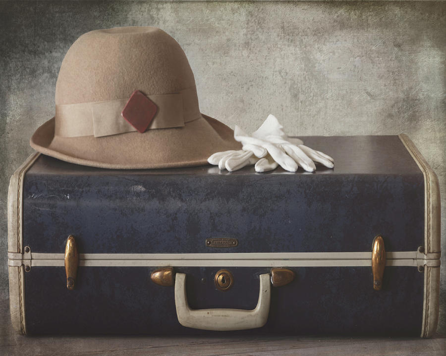 My Bags Are Packed Vintage Color Photograph by Teresa Wilson