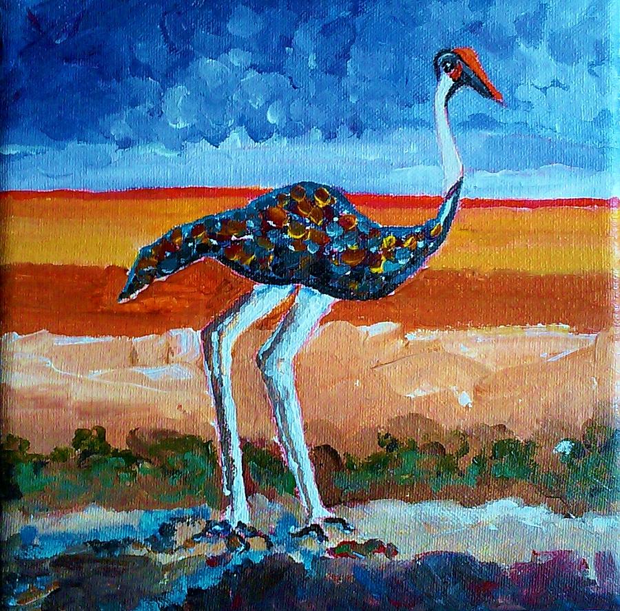 My Bird 2 Painting by Ray Khalife