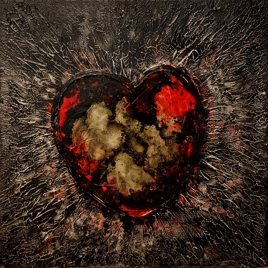 My Black Heart Painting by Joe Michelli