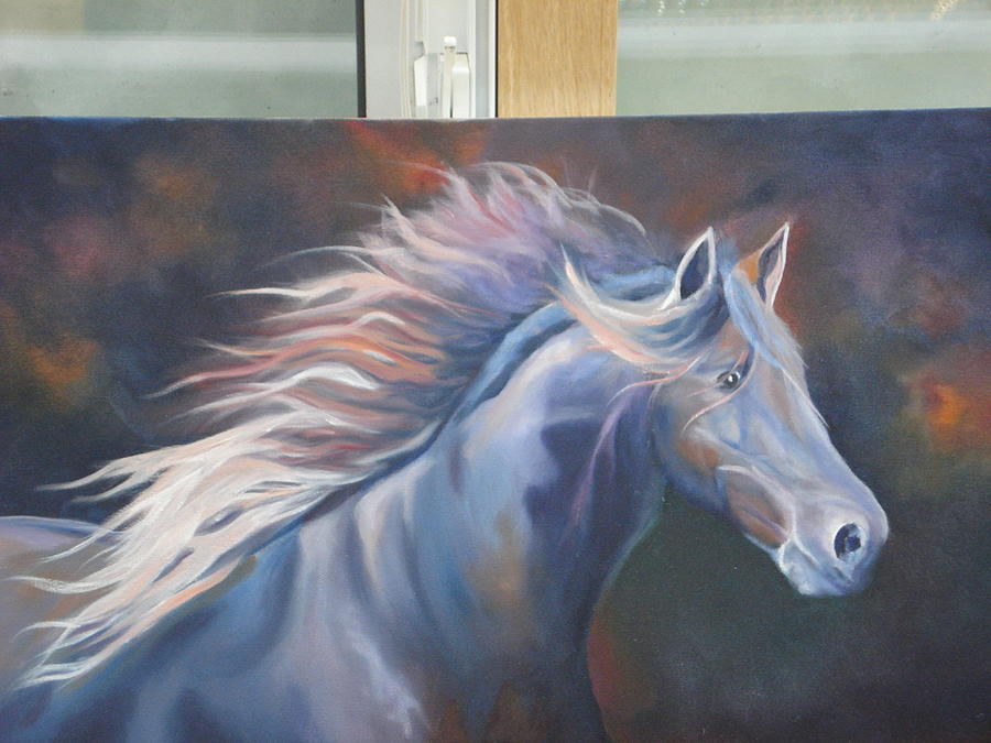 My Blue Horse Painting by Marrie Pierrette Cloutier | Fine Art America