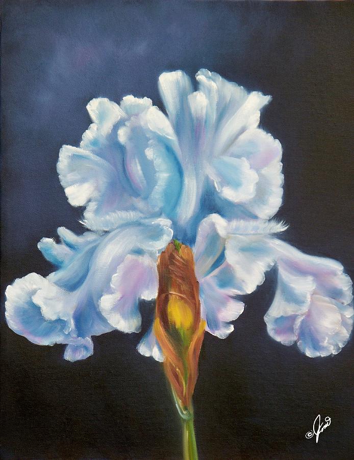 My Blue Iris Painting by Joni McPherson