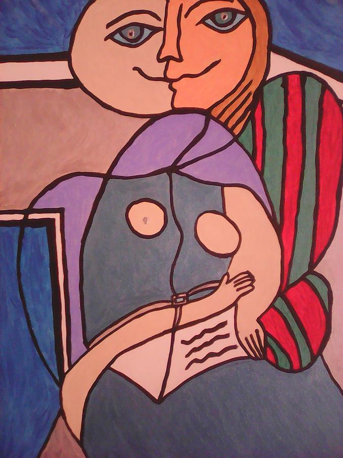 My Blue Piccasso Painting by Marcela Hessari