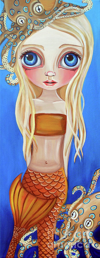 Mermaid Painting - My Blue Ringed Friends by Jaz Higgins