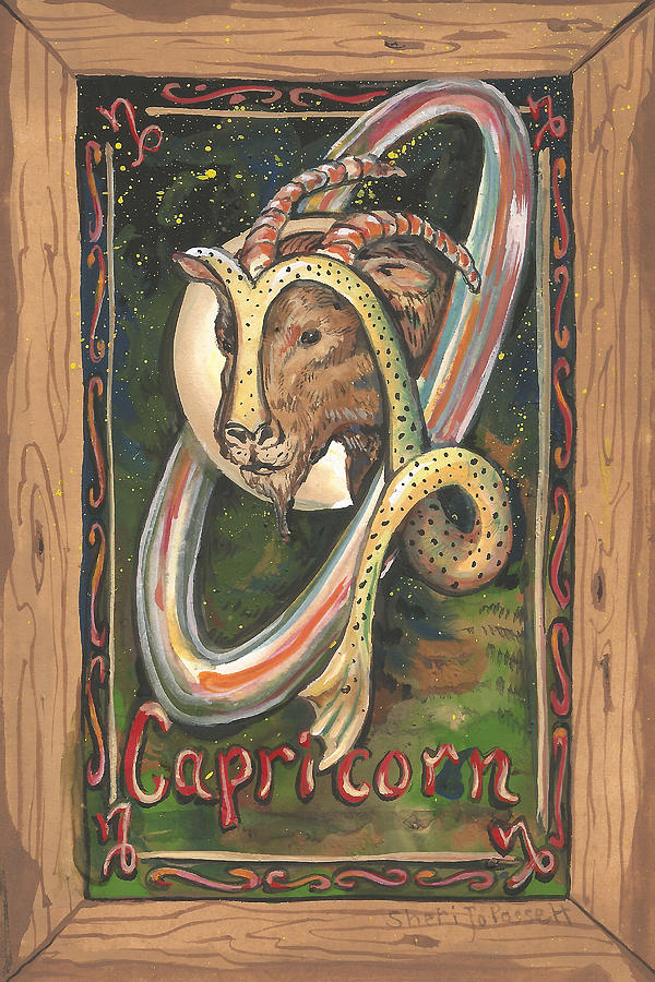 My Capricorn Painting by Sheri Jo Posselt