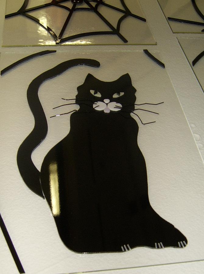 My Cat Glass Art by Justyna Pastuszka