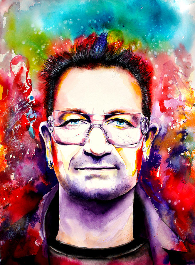 My colors for Bono Painting by Isabel Salvador
