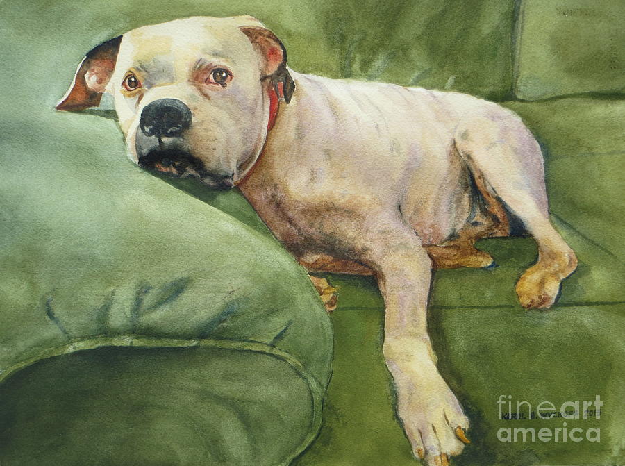 Dog Painting - My Comfort Zone by Karol Wyckoff