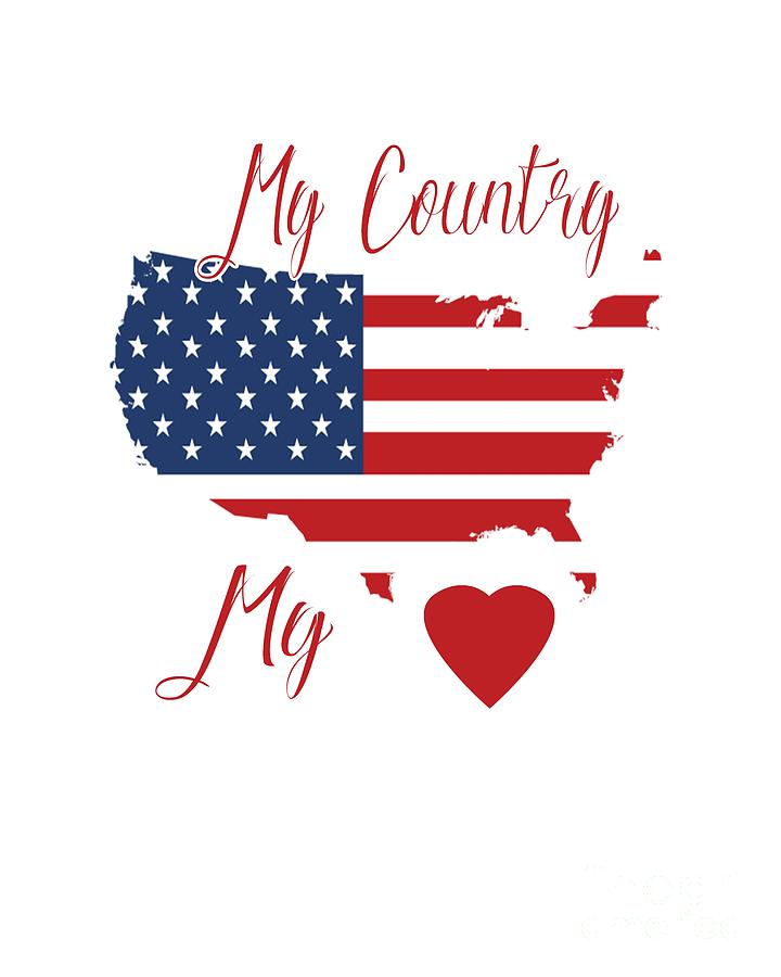 My Country My Heart Digital Art by Judy Hall-Folde