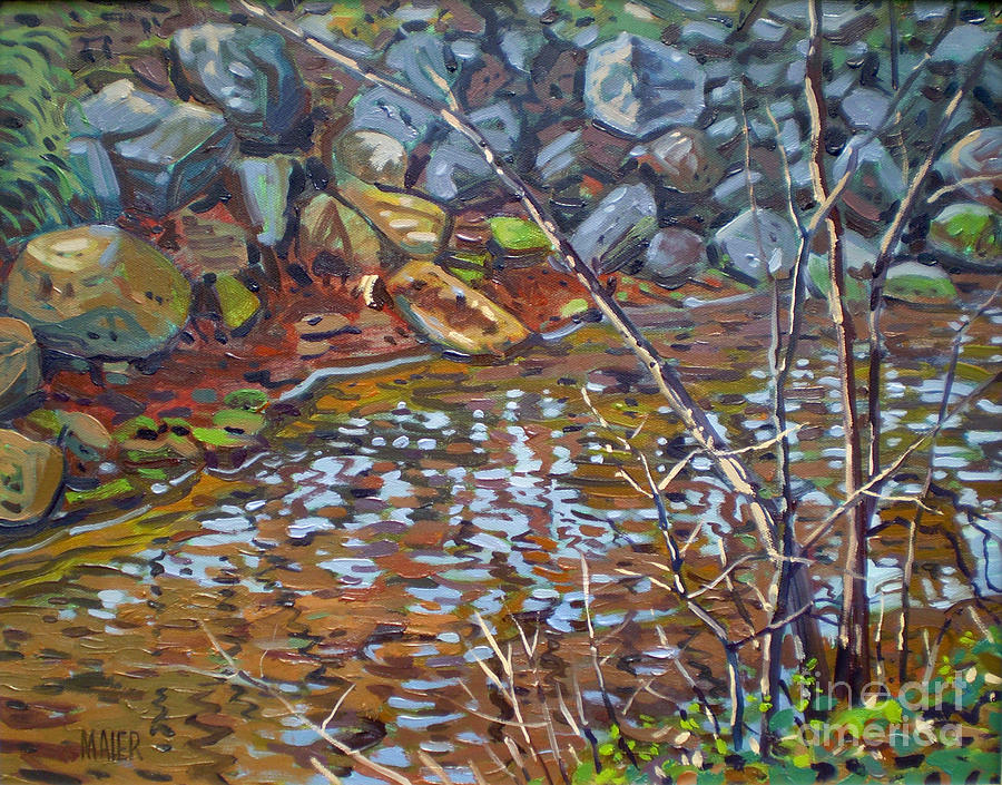 Creek Painting - My Creek by Donald Maier