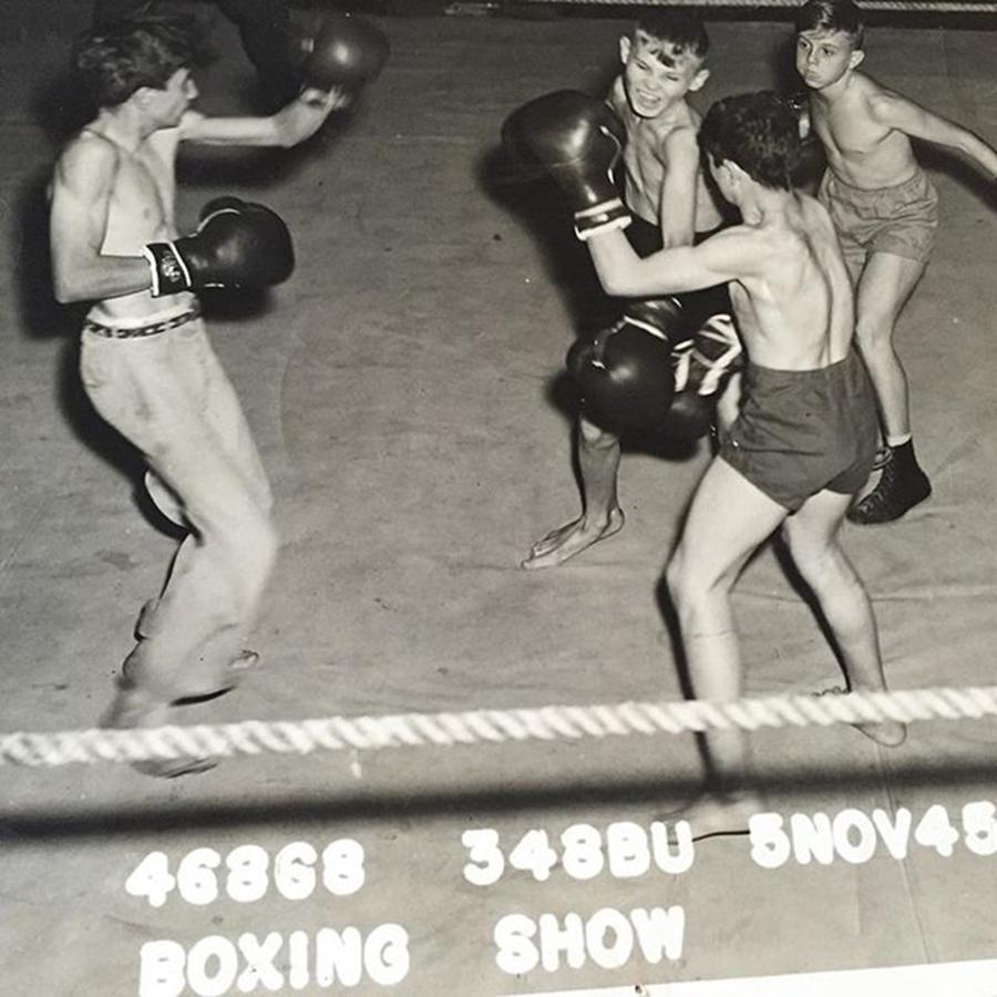 Glove Photograph - My Dad Boxing 1945! My Great Uncle Is by Gin Young