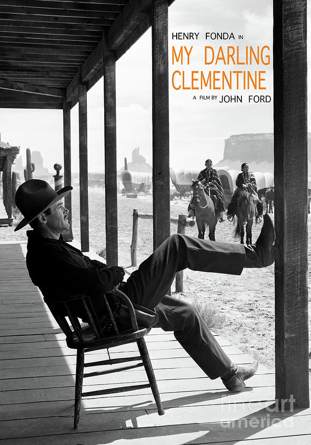 Henry Fonda Mixed Media - My Darling Clementine, Henry Fonda, a film by John Ford by Thomas Pollart