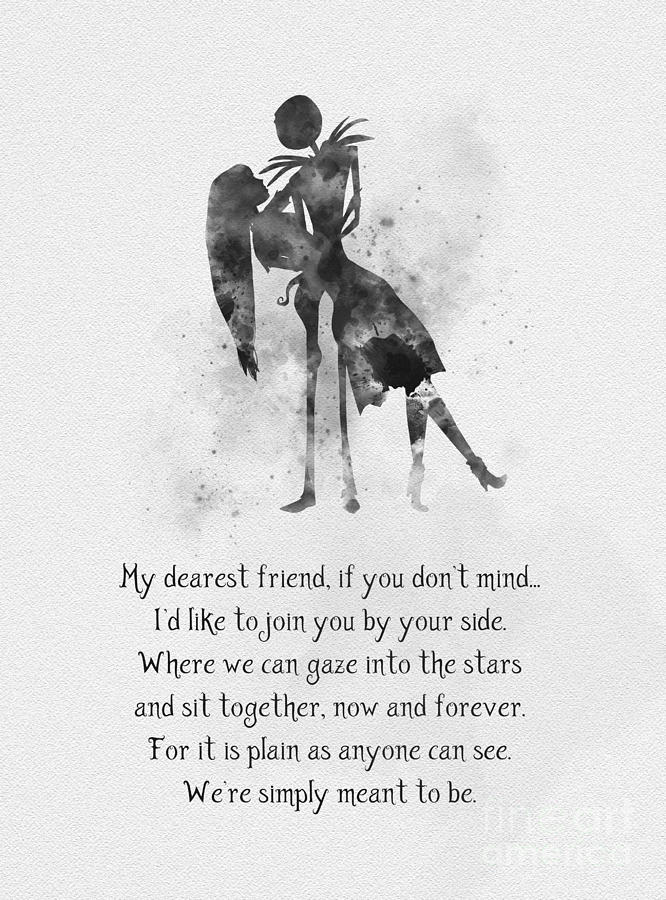 My Dearest Friend Black and White Mixed Media by My Inspiration