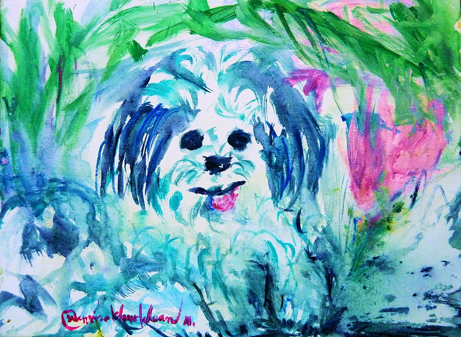 My dog  Painting by Wanvisa Klawklean