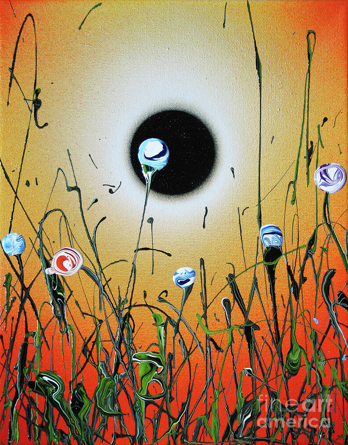 My Eclipse Lasts Longer than Your Eclipse Painting by Ric Bascobert
