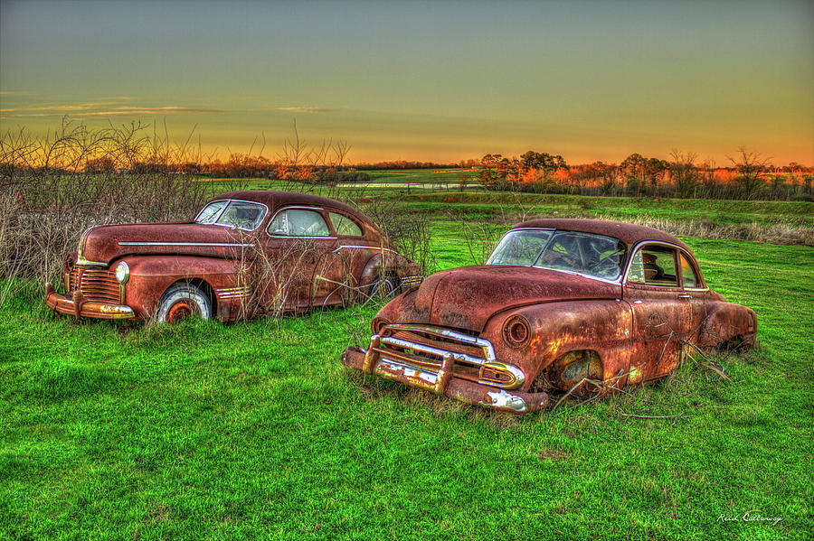 Rusty Cars My Elder Brothers 1941 Pontiac Torpedo Coupe 1951 Chevrolet Deluxe Coupe Art Photograph by Reid Callaway