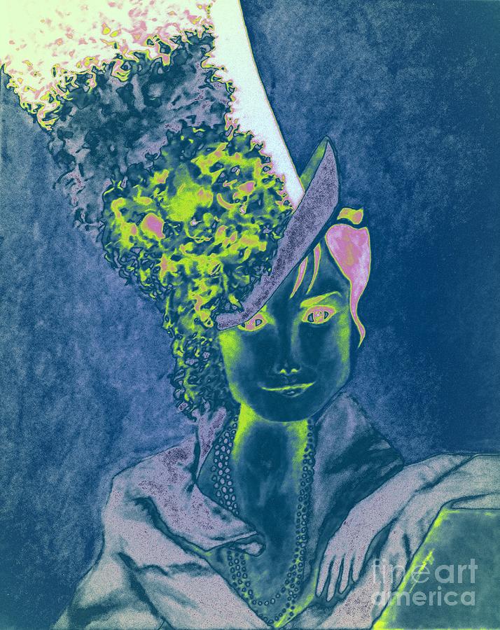 My Fair Audrey -- Orchid Negative Effect Painting by Jayne Somogy