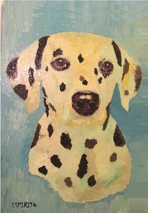 Dog Painting - My faithfull dog by Joaquim Espirito Santo