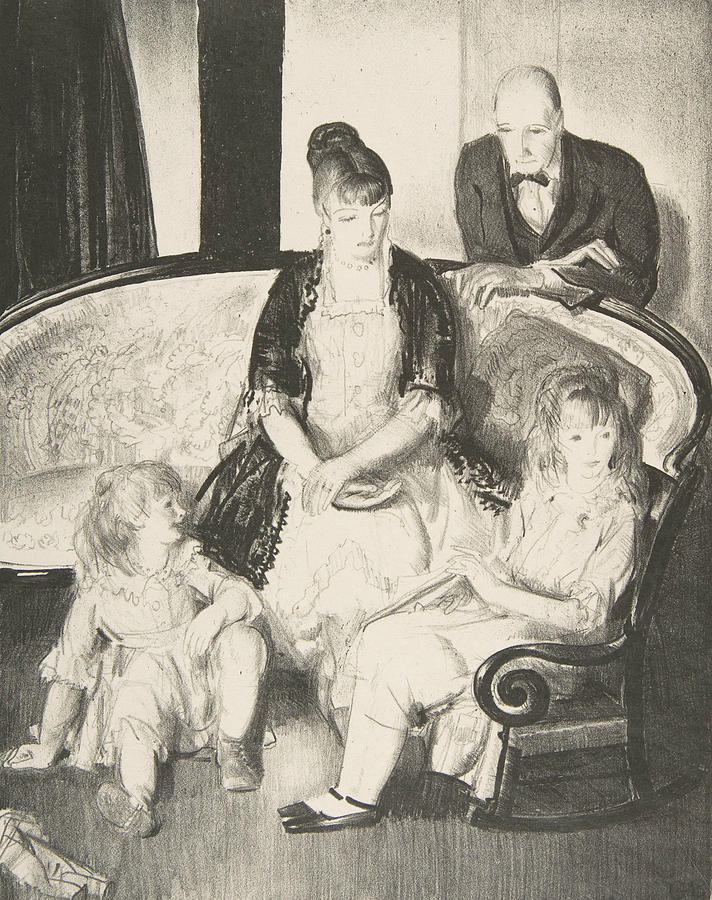 My Family, Second Stone Relief by George Bellows