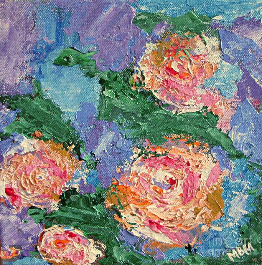 My Fathers Roses Painting by Mary Mirabal