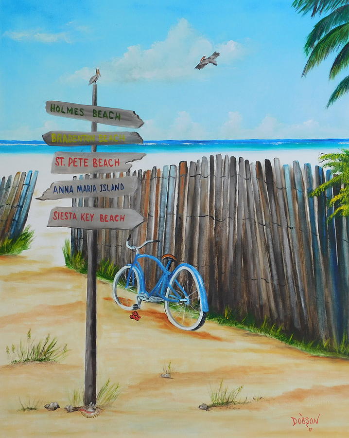 Beach Painting - My Favorite Beaches by Lloyd Dobson