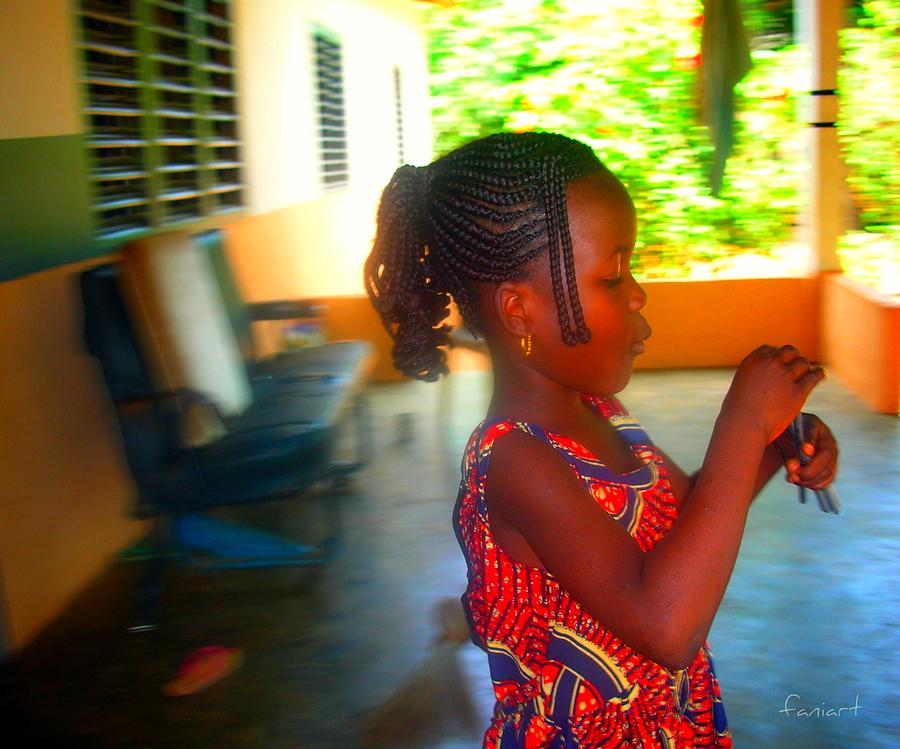 Fania Simon Photograph - My Favorite Child Dancer in West Africa by Fania Simon