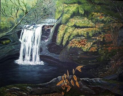 Landscape Painting - My Favorite Falls by Pat Corbett Landscape Painting - My Favorite Falls by Pat Corbett