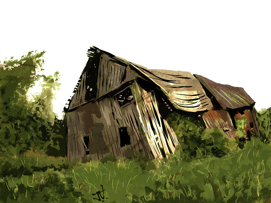 My Favourite Barn Digital Art by Jim Vance