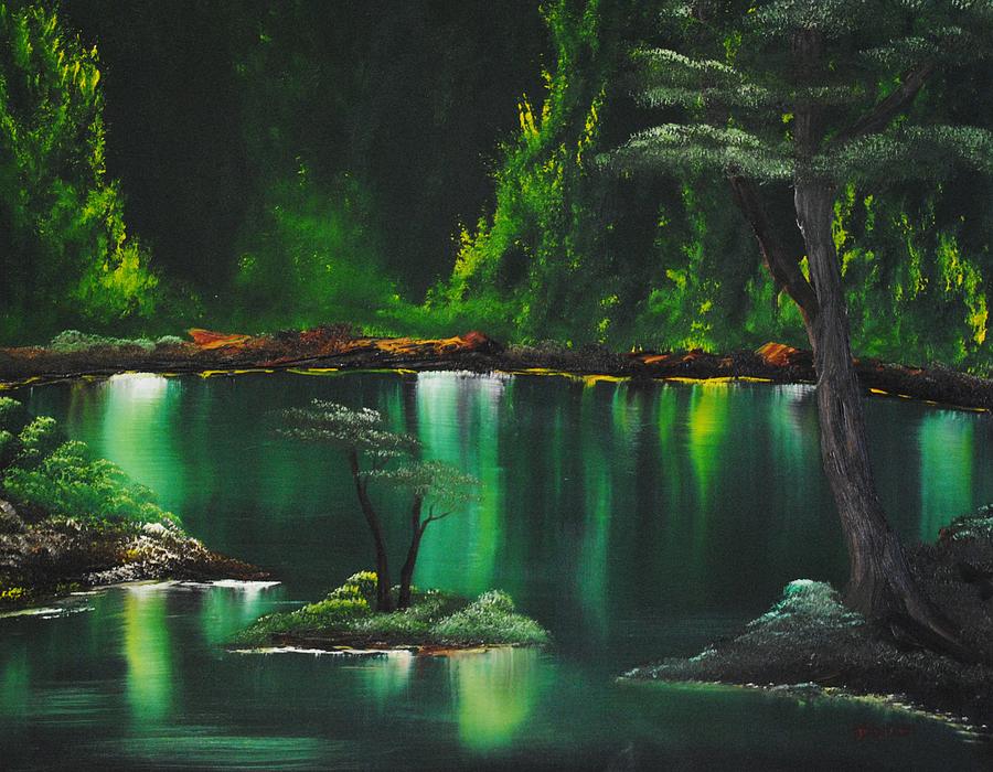 My Fishing Pond Painting by John Johnson