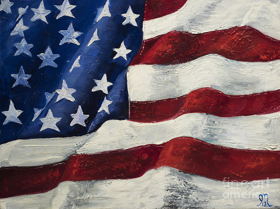 American Flag Painting - My Flag by Jodi Monahan