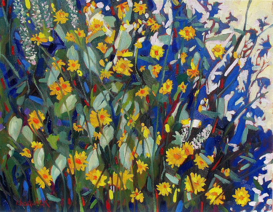My Flower Bed Painting by Phil Chadwick