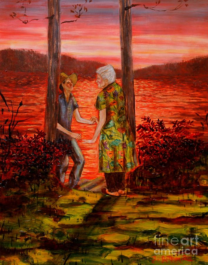 Sunset Painting - My Friend by Thomas J Nixon