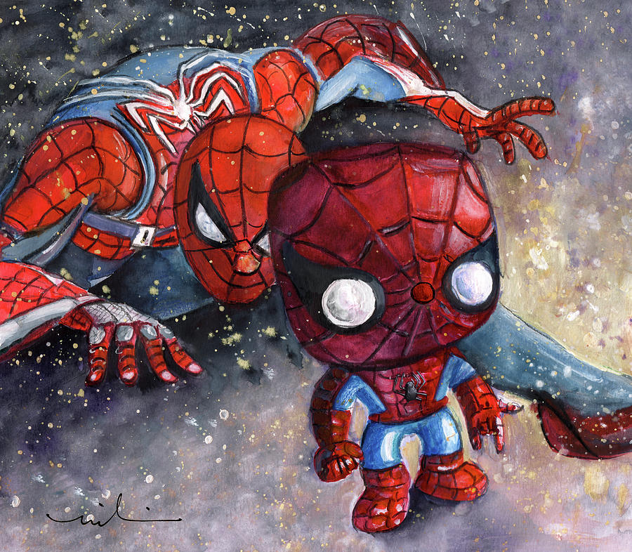 My Funko Spider Sense Is Tingling Painting by Miki De Goodaboom