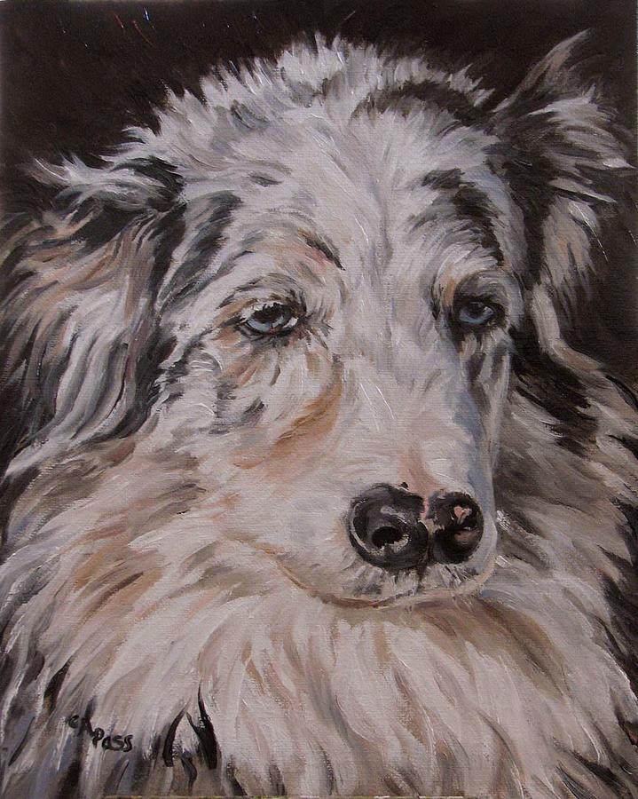 My Funny Valentine - Dog Portrait Painting by Cheryl Pass