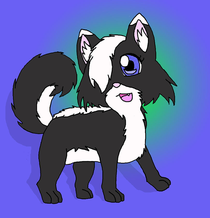 My Fursona-chibi Digital Art by Ariel Wise