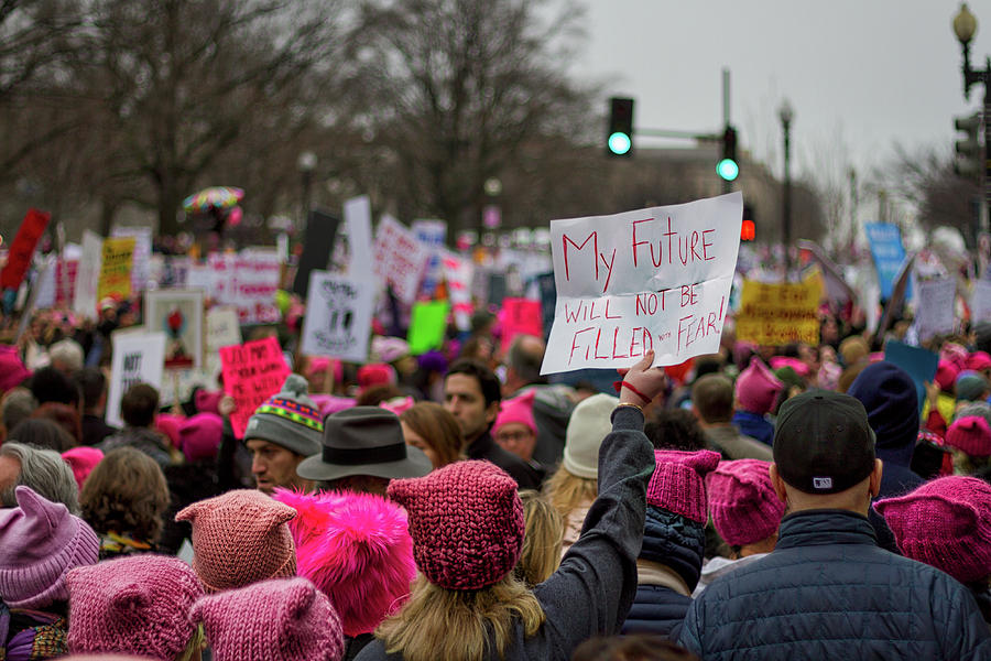 My Future - Washington Womens March Photograph by Stuart Litoff