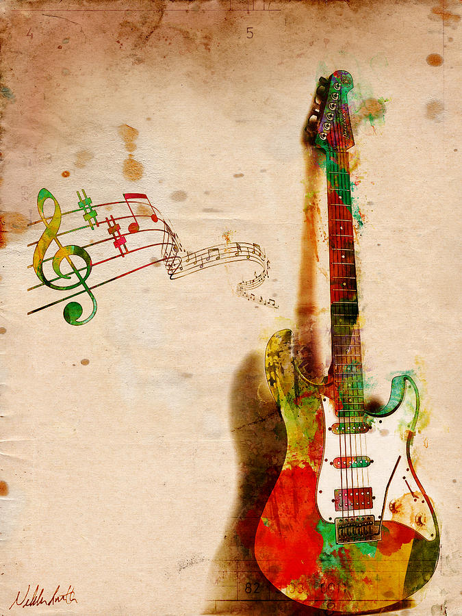 Music Digital Art - My Guitar Can SING by Nikki Smith