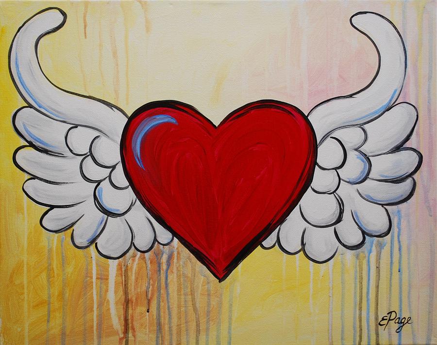 My Heart Has Wings Painting by Emily Page