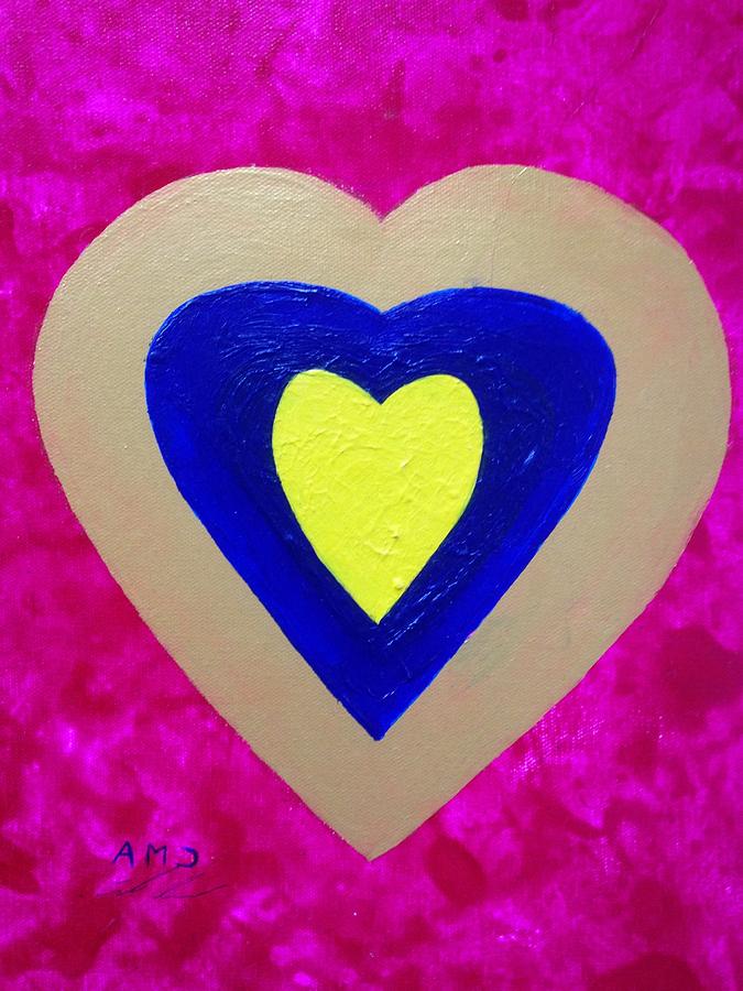 My Heart in your Heart in all Hearts Painting by Contemporary Michael ...