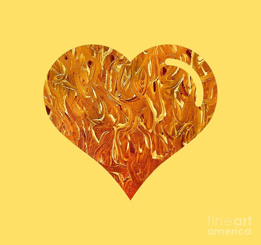 My Heart Is On Fire Digital Art by Rachel Hannah
