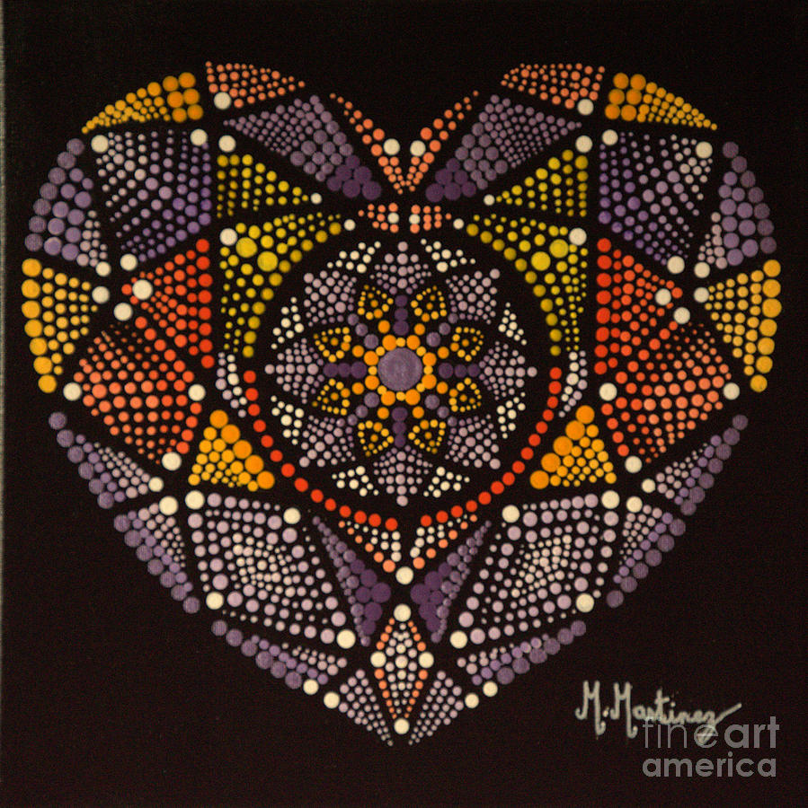 Heart Painting - My Heart Is Yours by Maria Martinez