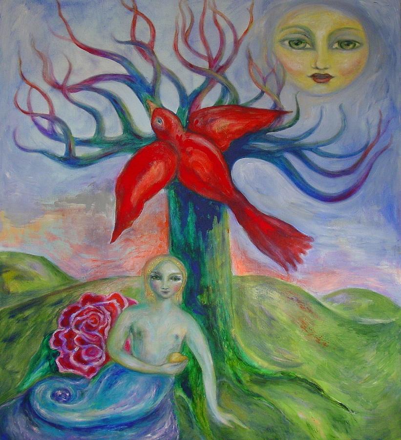 Mermaid Painting - My Inner Mermaid by Shoshanna Lightsmith