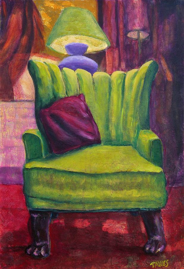 My Interview With A Chair Painting by Dennis Tawes