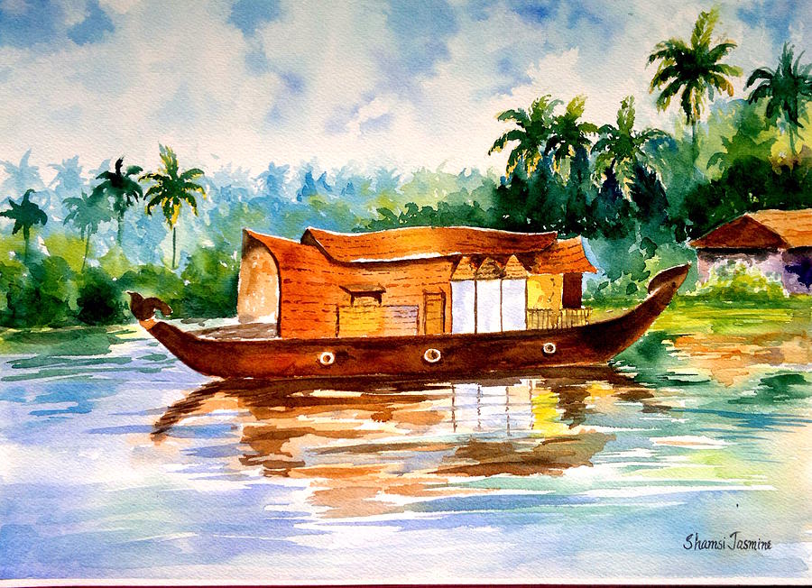 My Kerala Painting - My Kerala 2 by Shamsi Jasmine